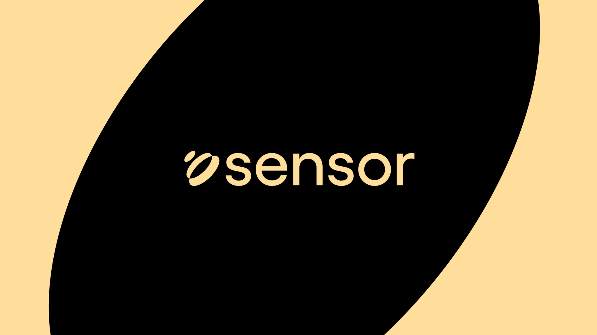 The logo and logotype framed center in a black and yellow frame